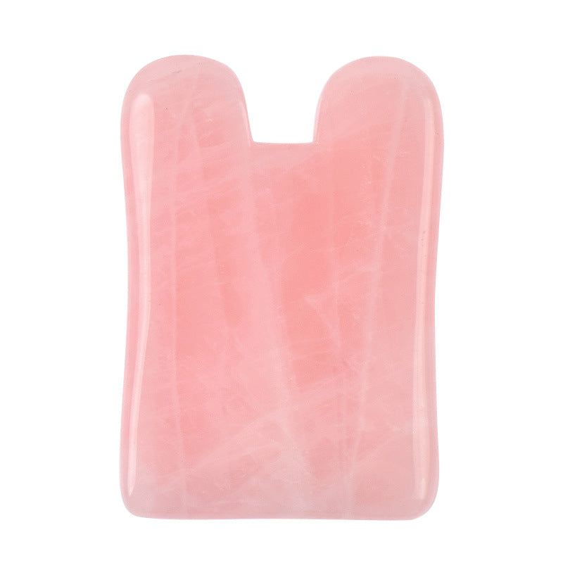 Rose quartz gua sha facial massage tool