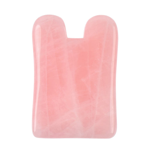 Rose quartz gua sha facial massage tool