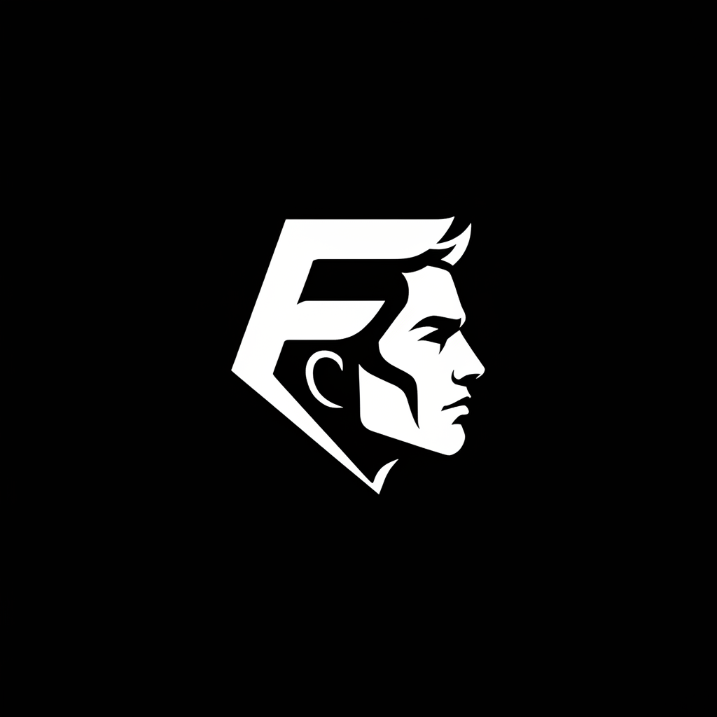 FaceMax logo white on black