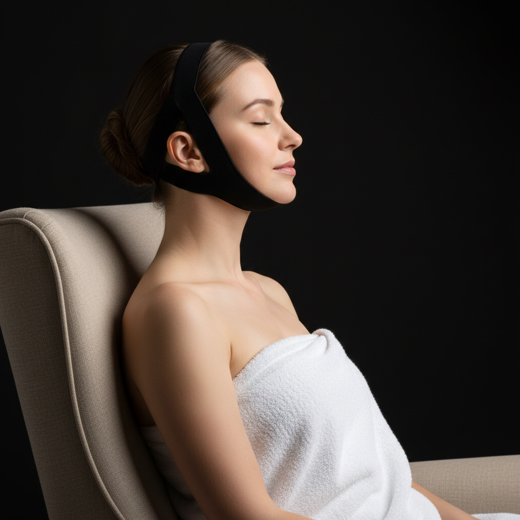 The Contour Wrap, chin strap detail
